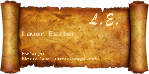 Lauer Eszter névjegykártya