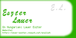 eszter lauer business card